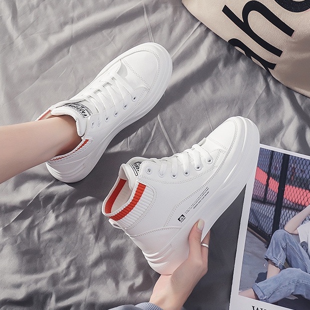 TBIG [COD] Sepatu Sneakers Import Shoes HTMISE Fashion Wanita Sepatu Korea Style Sekolah Kuliah High Top