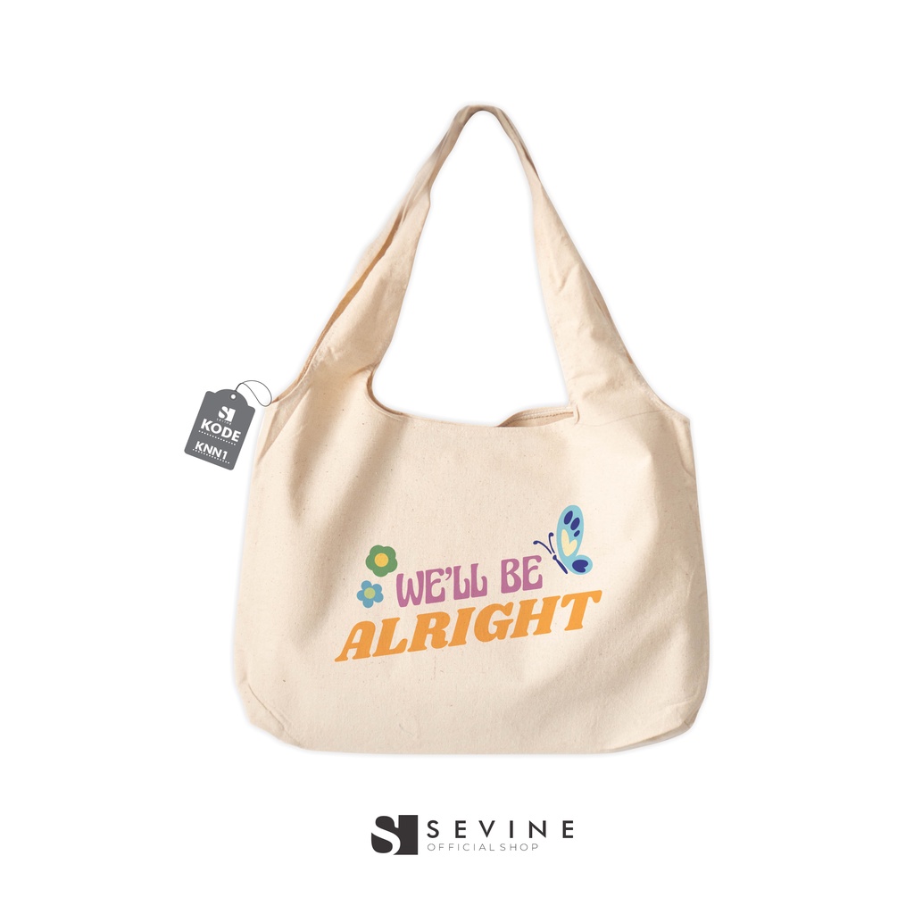 Sevine Totebag Kanvas Bonnie Tas Wanita Totebag Kuliah Laptop Quotes Vintage Danish Pastel Retro Motivation Aesthetic - KNN