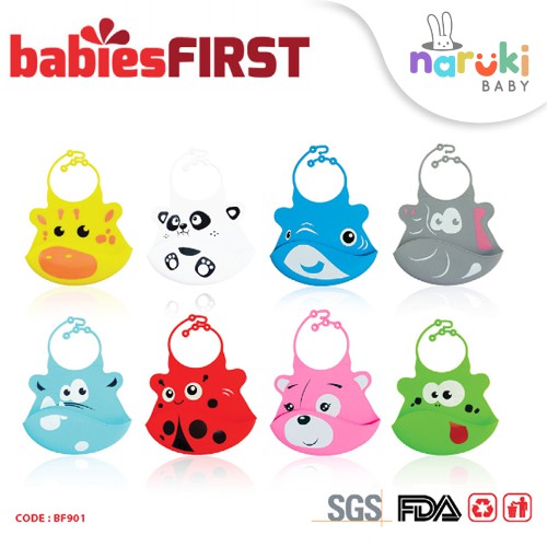 BabiesFirst Silicone Baby Bib Slabber Anti Air Celemek Bayi BF901