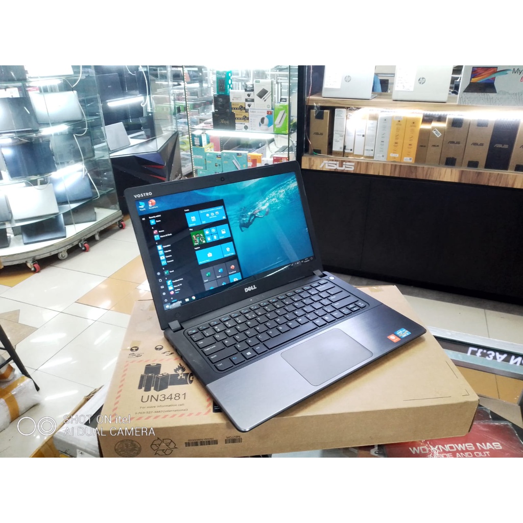 LAPTOP SECOND SEKEN BEKAS  DE  VOSTRO 5460 CORE I3 RAM 4GB SSD 128 14 INC 2 JUTAAN 2JUTAAN