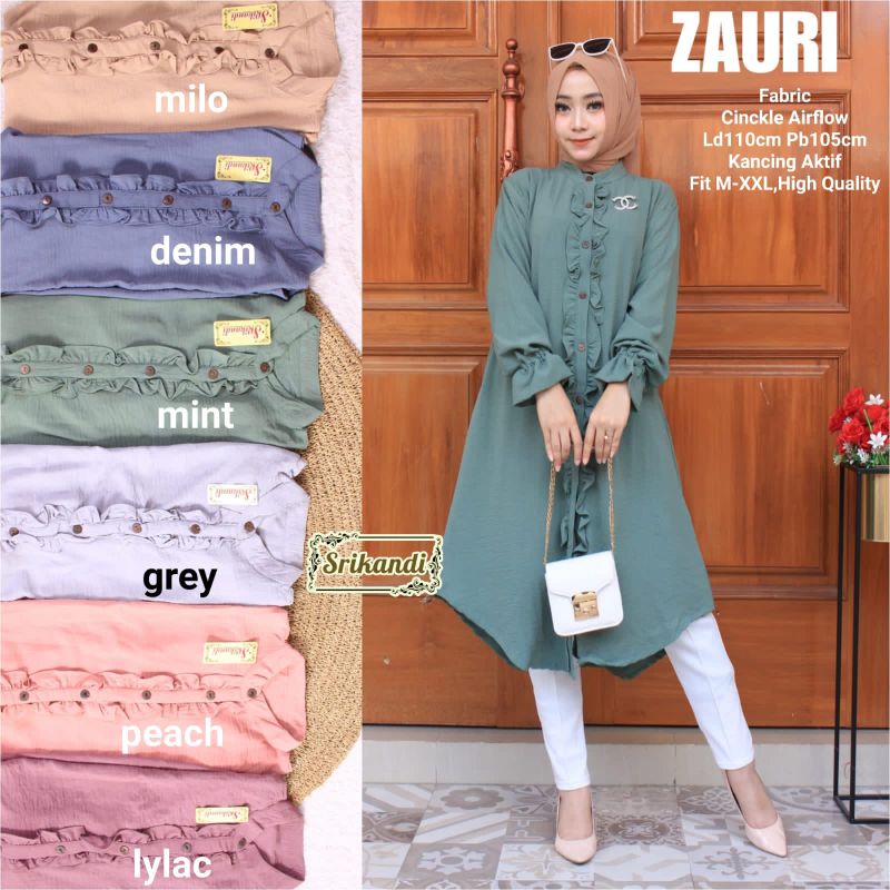 zauri tunik polos by srikandi