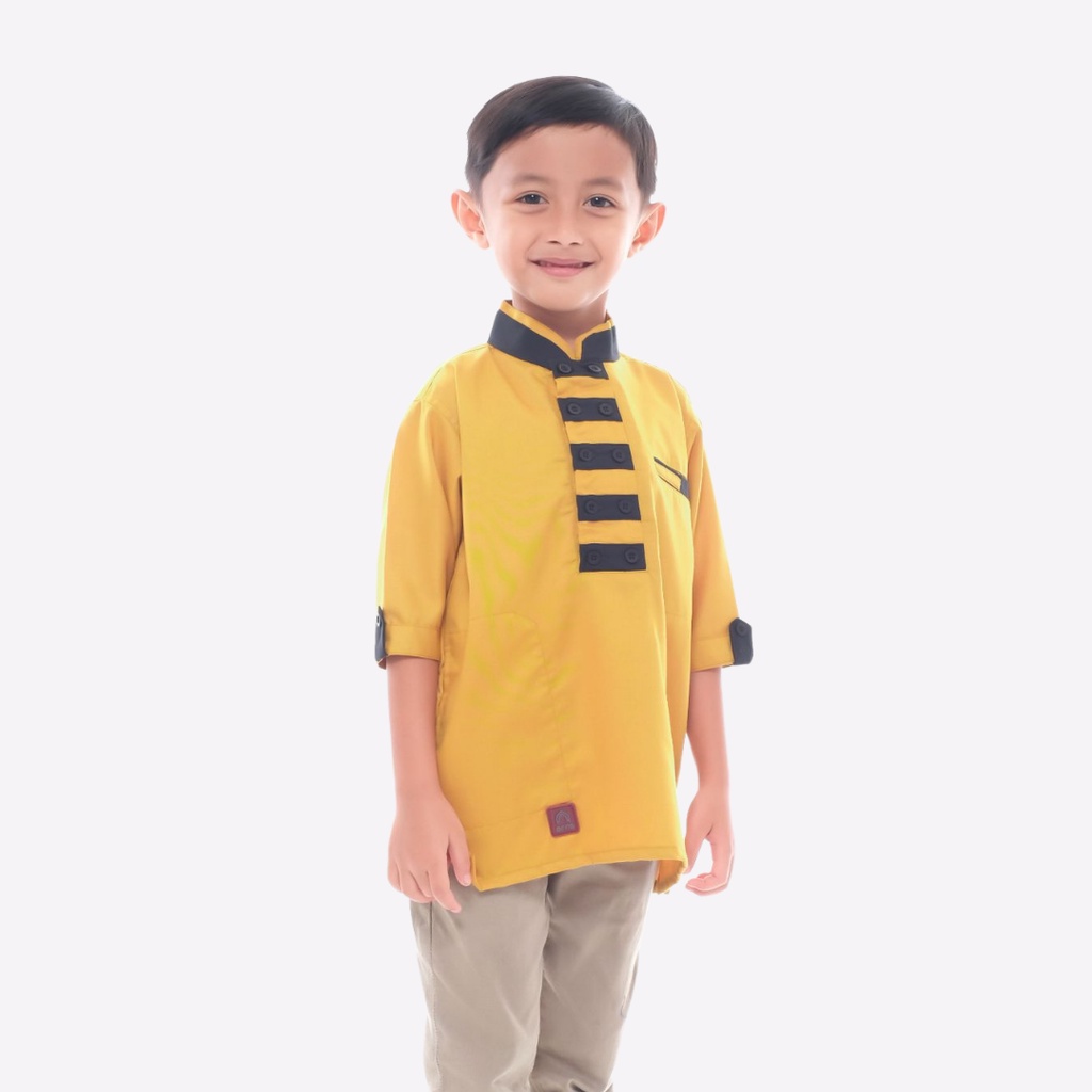 Baju Koko Anak Laki Laki 12 Tahun Lengan Pendek Model Kurta Warna Putih Bahan Katun Tyobo Ramah Ling