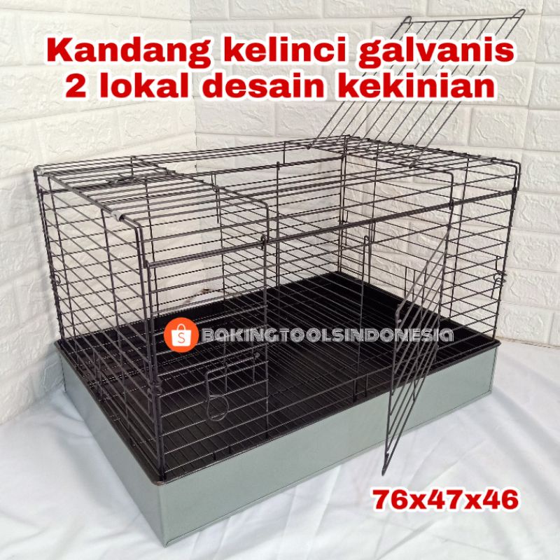 KANDANG KELINCI GALVANIS EXTRA JUMBO 76X47X46