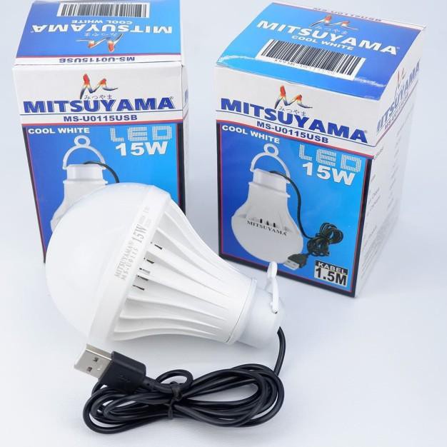 Mitsuyama Bohlam USB 15 Watt MS-U0115 Panjang Kabel 1.5 Meter Original