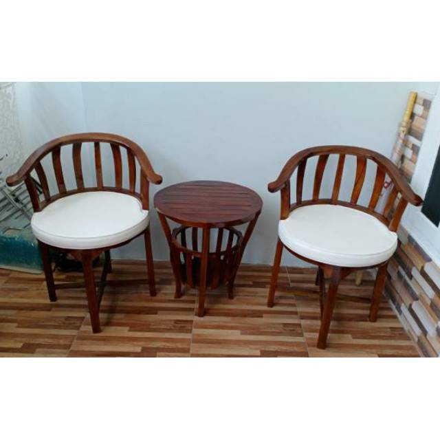 KURSI TERAS APEM KAYU JATI KURSI 2 MEJA 1