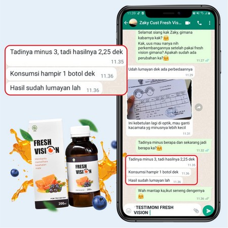 Fresh Vision - Madu Kesehatan Mata Katarak Mata Minus Mines Glukoma Glaukoma Bantu Atasi Penglihatan Buram Kabur Kering &amp; Perih Pada Mata