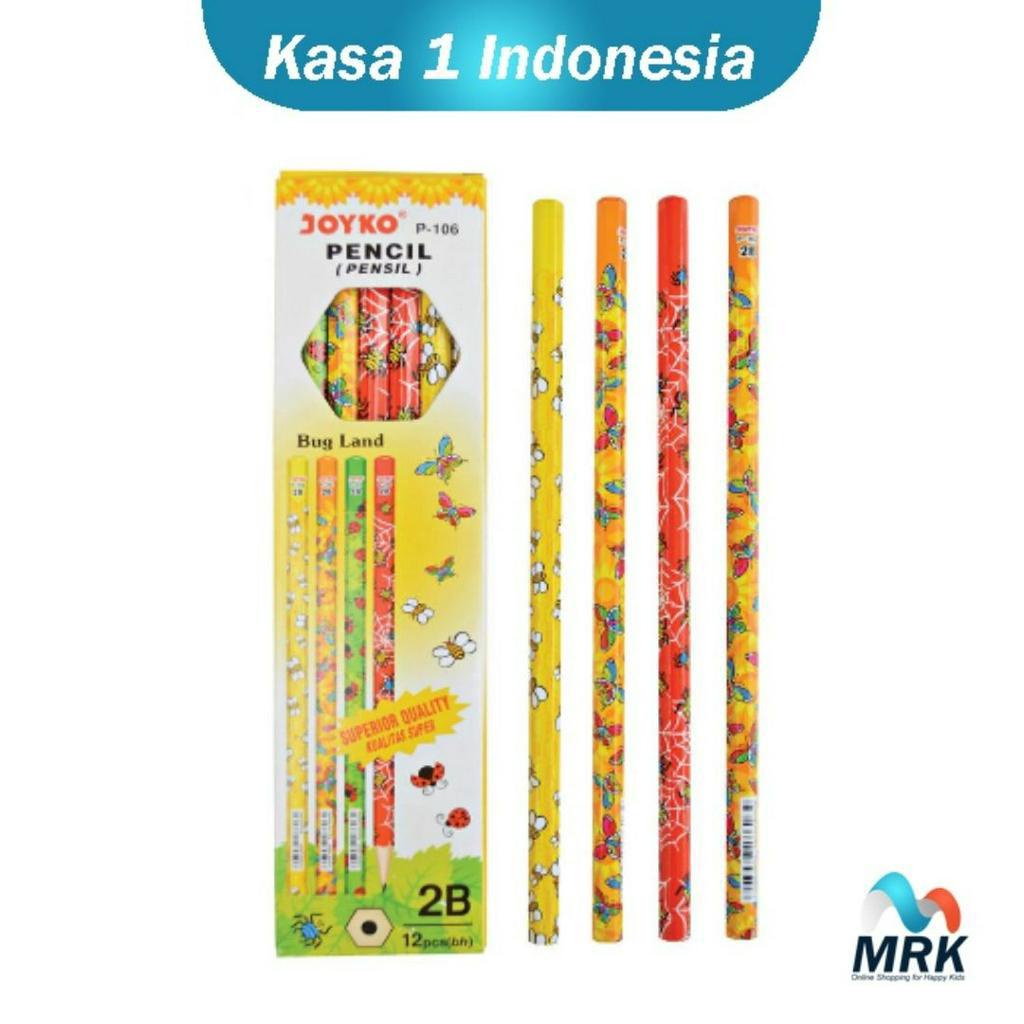 

Pensil Karakter Bug Land Bermotif isi 12 Pcs