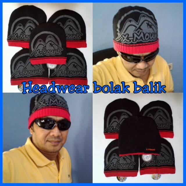 Kupluk Kerpus bolak balik inner polar, Headwear Balaclava Beanie Topi