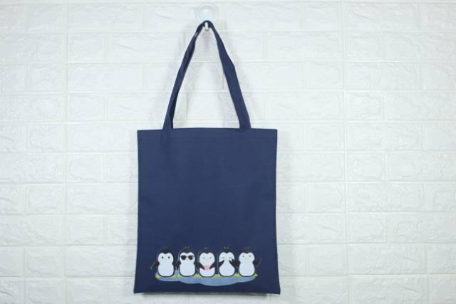 Totebag Semi Canvas Pinguin