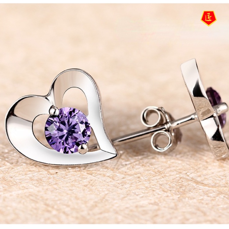 [Ready Stock]Women's Fashion Silver Anti-Allergy Stud Earrings