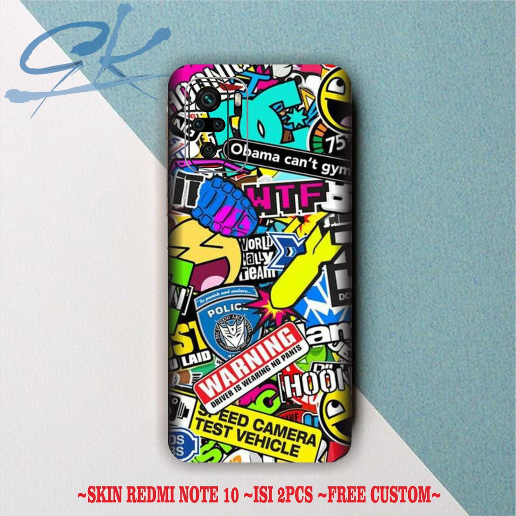 

garskin redmi note 10 motif stiker (isi 2pcs)