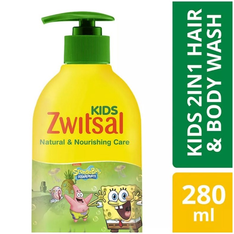 ZWITSAL Kids 2-in-1 Hair &amp; Body Wash Natural &amp; Nourishing Care ; Soft &amp; Moisturizing 280 ml