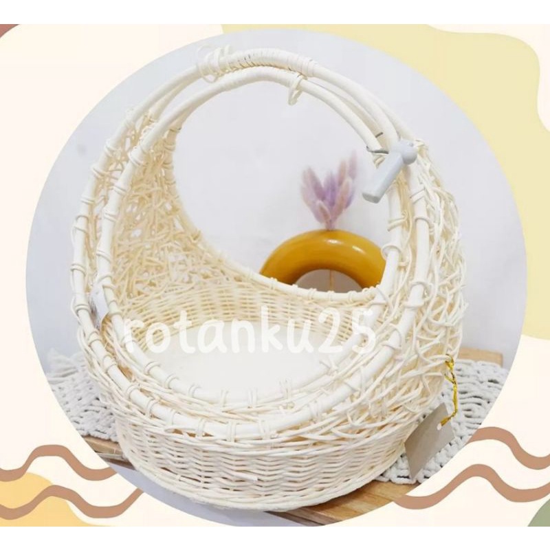 keranjang cincin set isi 2 / keranjang rotan / keranjang parcel rotan/ hampers
