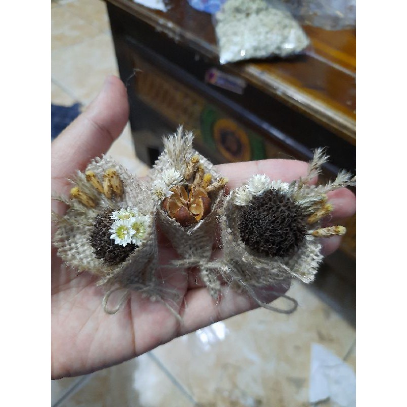 aksesoris/bross/mini bouquet/dried flower/bunga kering