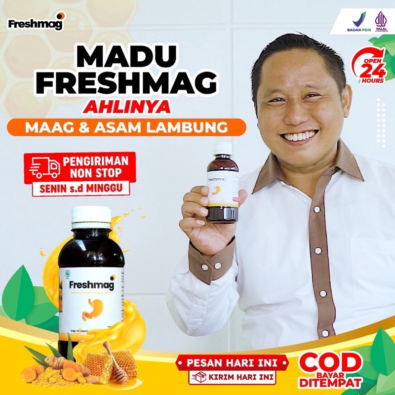 Original Freshmag - Madu Freshmag Presmag Preshmaag Fresmag Fres maag Atasi Masalah Sakit Maag & Nye