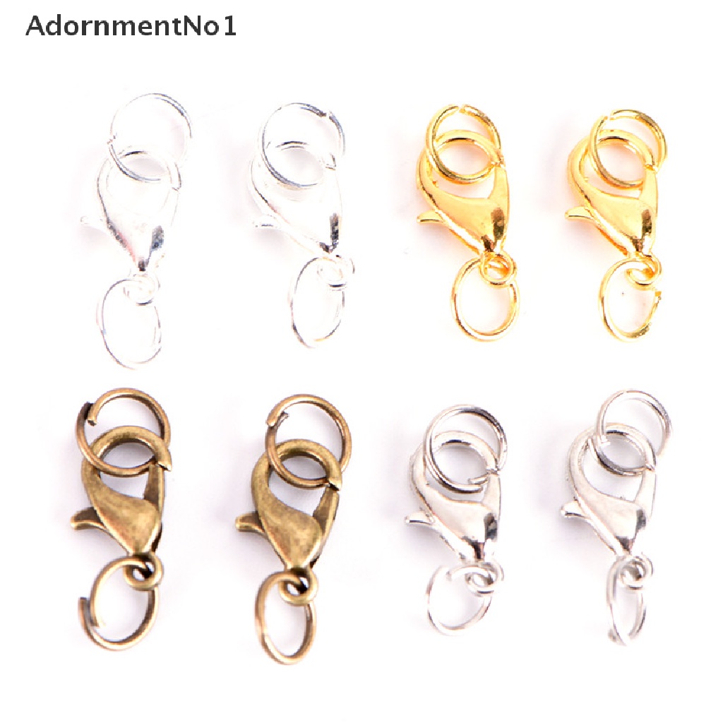 (AdornmentNo1) 20pcs / Set Kait Lobster Bahan Alloy Untuk Membuat Perhiasan DIY