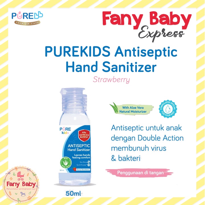 PURE KIDS ANTISEPTIC HAND SANITIZER BOTTLE 50ML