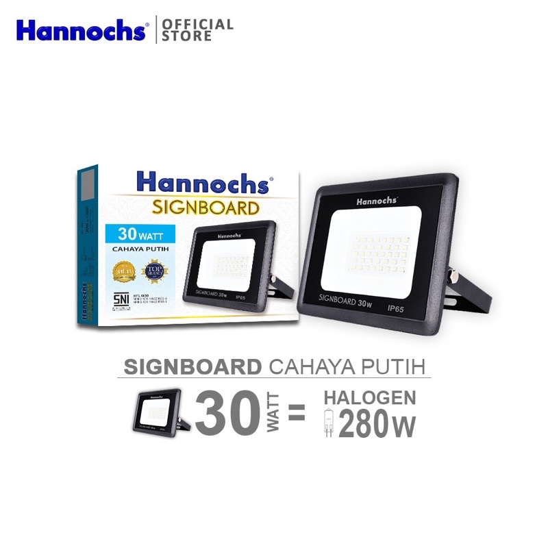 Hannochs Signboard LED Flood Light 30w, 50w Lampu Sorot