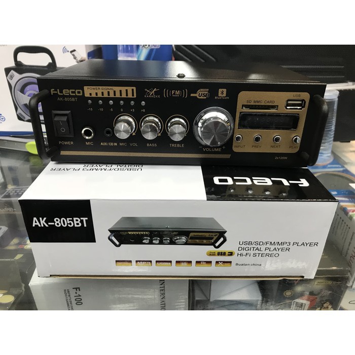 Amplifier Fleco AK 805BT Ampli Fleco AK-805BT Ac dan Dc Bluetooth Receiver