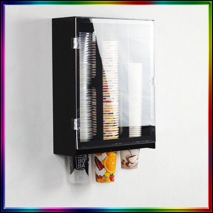 

Rak Paper Cup Organizer Hanging Edition Tertutup Anti Debu