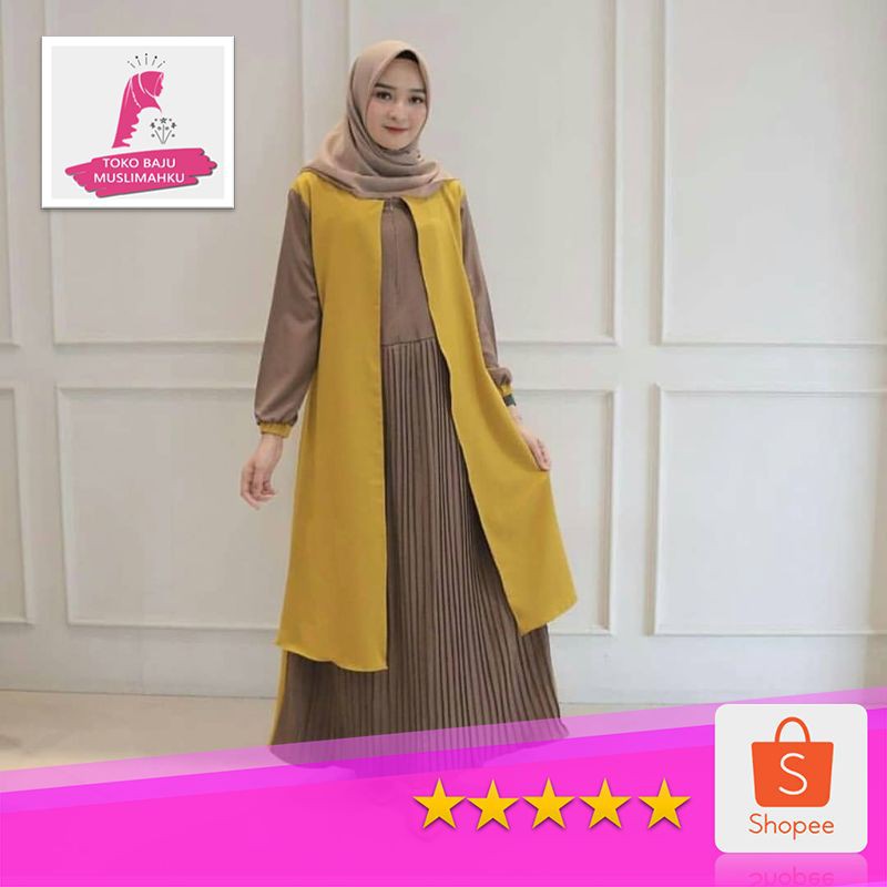 [✅COD] Fashion Gamis Asika  / Terbaru / Murah  / Gamis Modis • Toko Baju Muslimahku