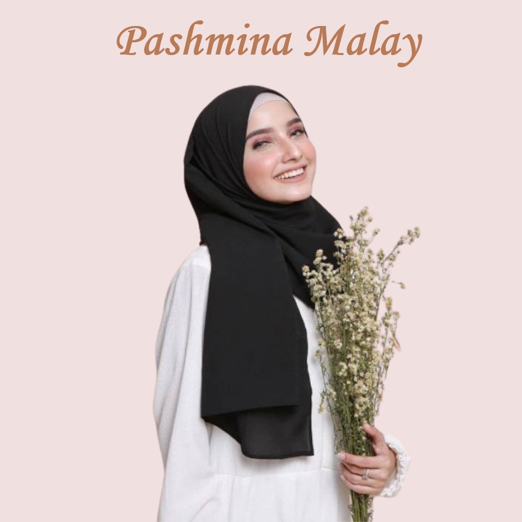 Hijab Pashmina Malay Tali Ceruty Babydoll Premium (Langsung Konveksi)