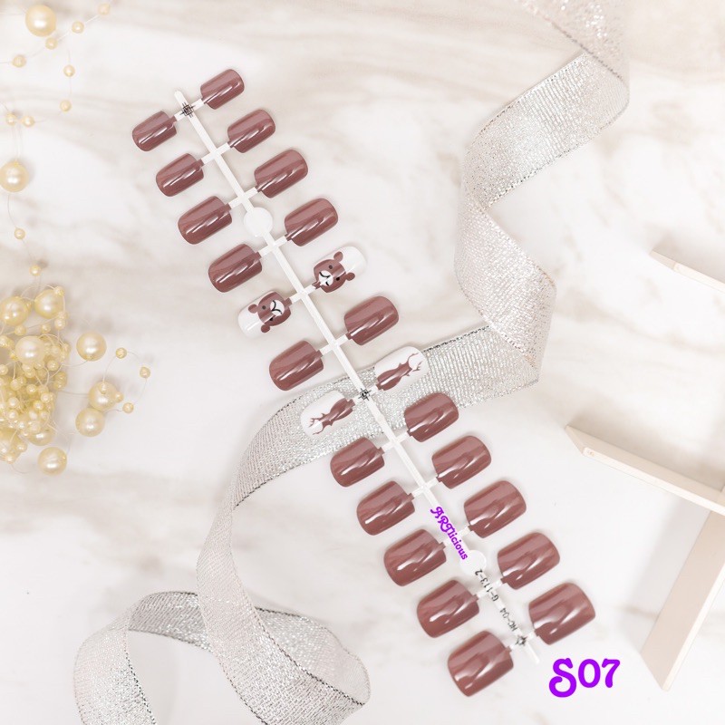 S07 KUKU PALSU BERUANG RUSA COKLAT KOTAK PENDEK NATAL ...