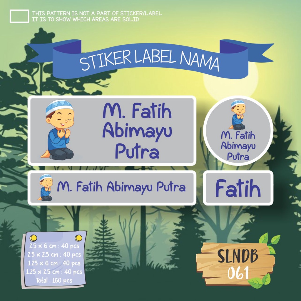 

stiker label nama anak waterproof ballerina kartun lucu owl SLNDB 061