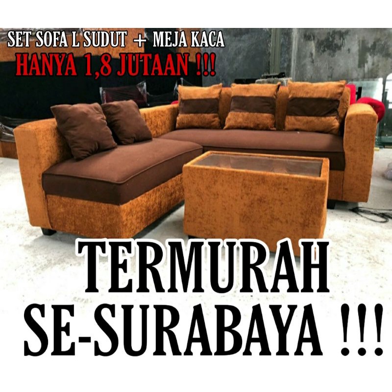 PROMO SET Sofa L Putus / Sofa Minimalis Sudut / Sofa L Sudut (TANPA MEJA)