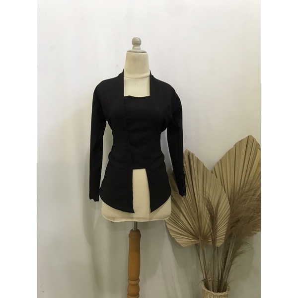 Kebaya bali mostcref bed lengan panjang-Hitam