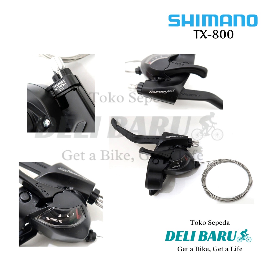 Shimano Shifter TX-800 ORI 3 speed kiri saja operan gigi sepeda MTB