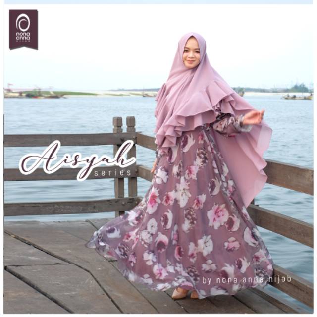 Gamis Ceruti Bunga Aisyah Dress by Nonaana