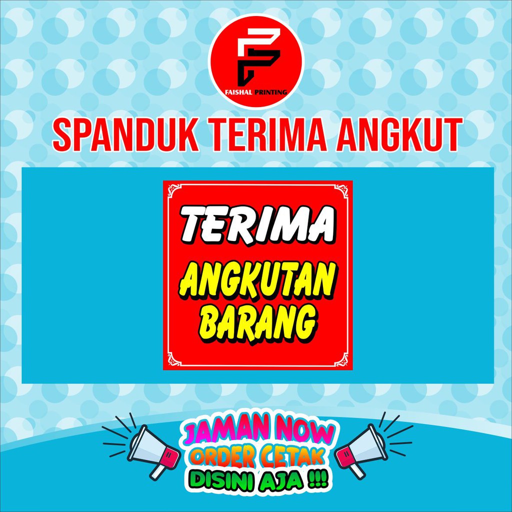 Spanduk, Banner, Bacdrop Terima Angkut Barang ukuran 1 x 1 m