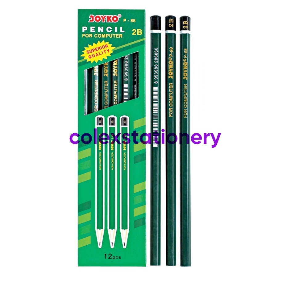 

Pensil Kayu / Pensil Joyko 2B P-88 ( 12 Pcs )