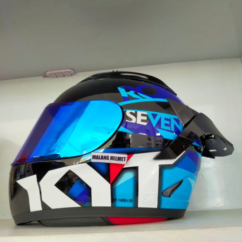 Helm KYT RC7 #19 Blue - Paket Ganteng