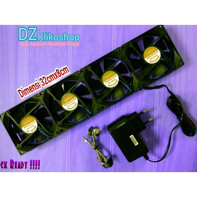 Langsung Kirim-458  KIPAS PENDINGIN COOLING FAN AQUARIUM AQUASCAPE 4 KIPAS.