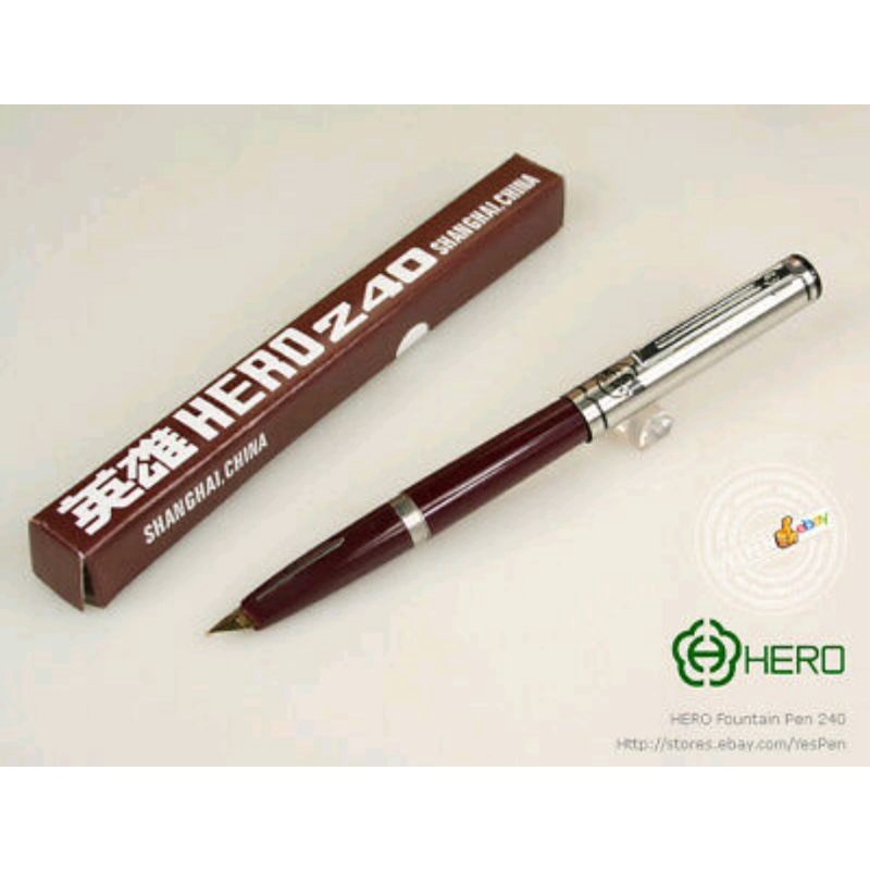 

Vintage Classis Fountain Pen Hero 240 With Dus Ori - New Old Stock