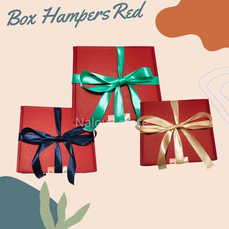 

(MERAH) Box Hampers/ Box Hadiah/ Kotak Hadiah/ Box Lebaran/ Box Gift/ Box Natal