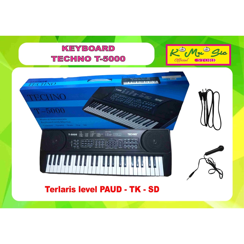 [ COD ] Keyboard Techno T5000 T-5000 T 5000 terlaris piano level TK SD  organ tunggal [hrg*offline* 