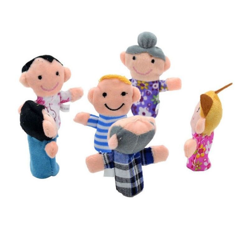 Boneka Jari Keluarga - Set isi 6 pcs - Family Finger Puppets