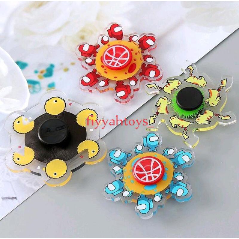 Mainan Viral Fidget Hand Spinner - Spiner Model Karakter Kartun-1
