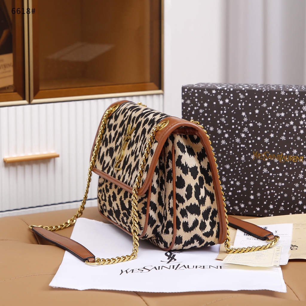 YS Medium Shoulder Bag in Leopard #6618