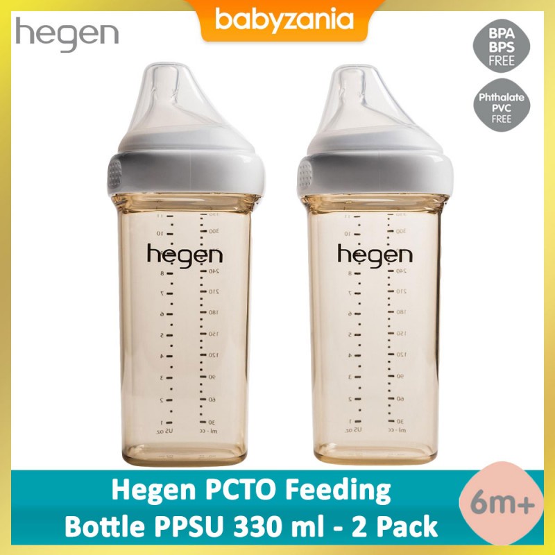 Hegen PCTO Feeding Bottle PPSU Botol Susu Bayi 330 ml - 2 Pack