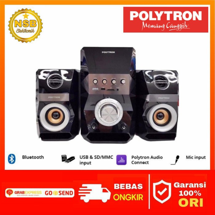 ⭐⭐⭐⭐⭐ Polytron Speaker Aktif Radio Bluetooth Multimedia PMA 9502 Portabel