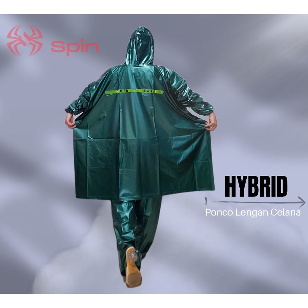 Jas Hujan Poncho Lengan Celana Size Jumbo Spin Hybrid