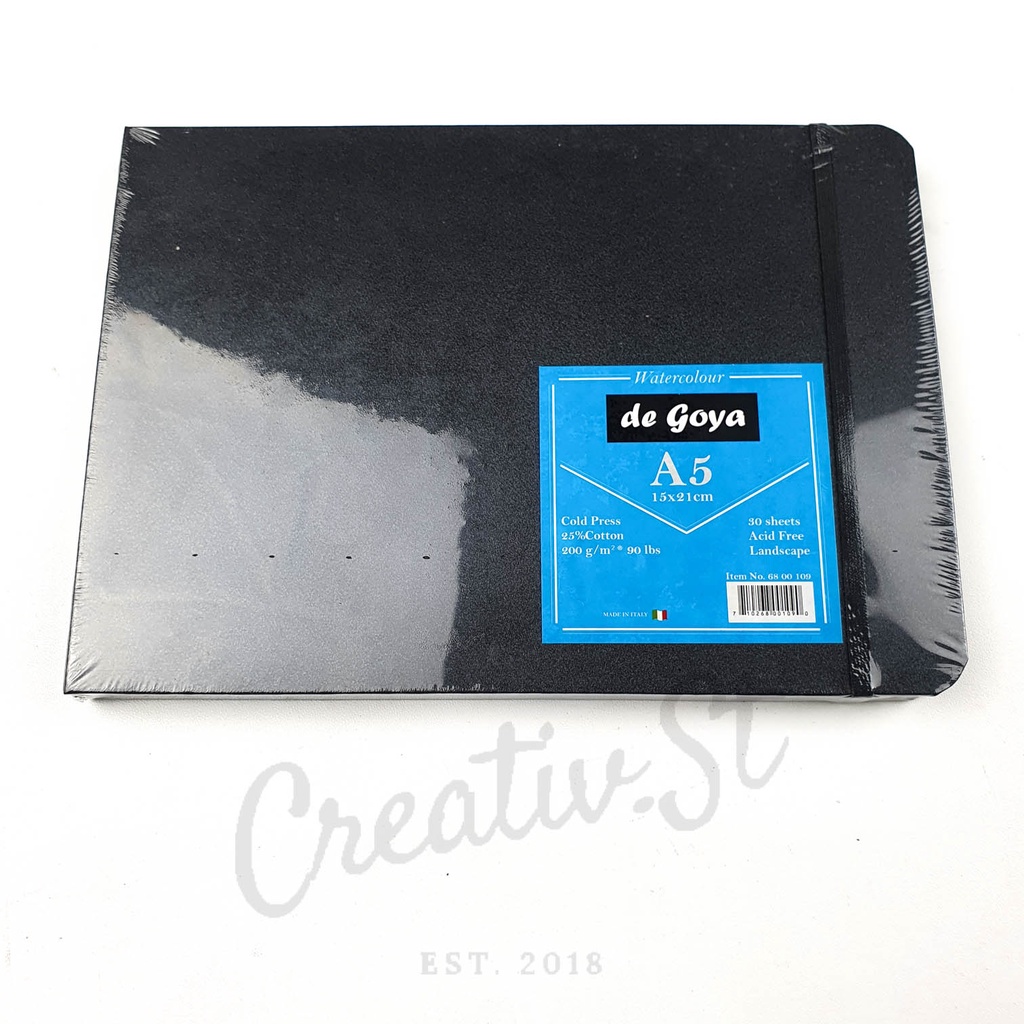 

HJK De Goya Watercolor Book Stitched A5 A6 30 Sheets 200 Gsm Buku Cat Air