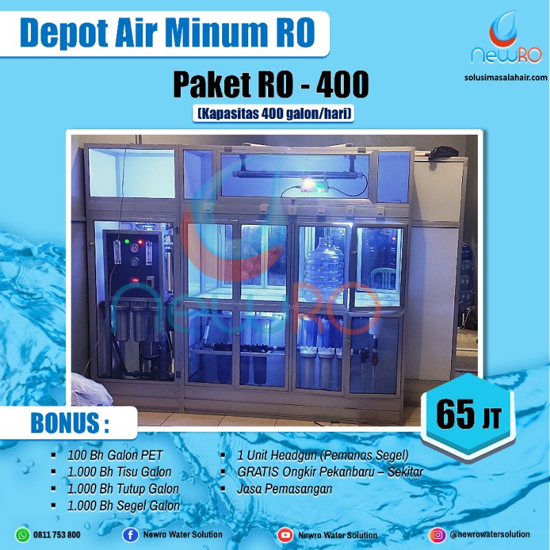 Paket Depot Air Minum RO (Reverse Osmosis) - 400