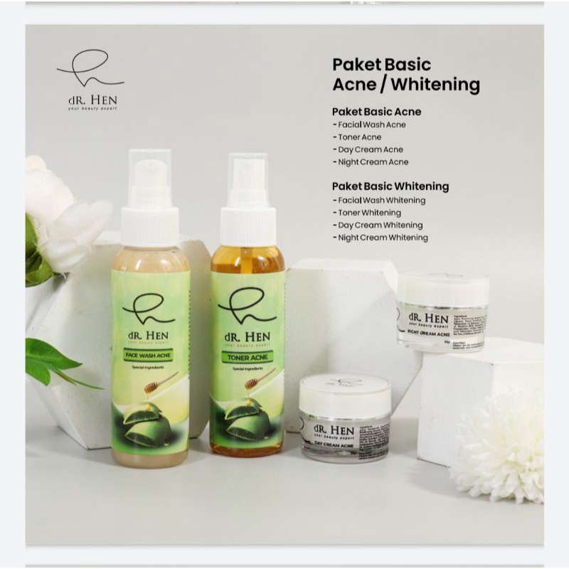 READY (FREE GIFT) DR.HEN CLINIC PAKET BASIC ACNE / WHITENING