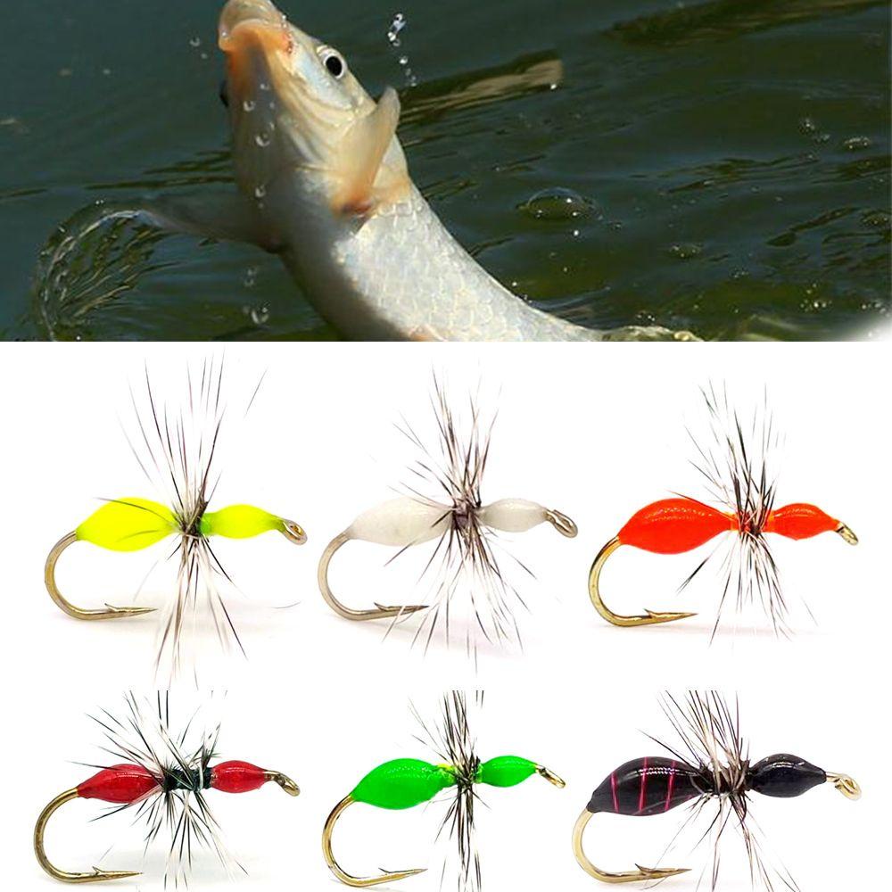 Preva 5pcs Pengait Serangga18# Fly Hook Artificial Insect Lure Hair Hook Umpan Semut