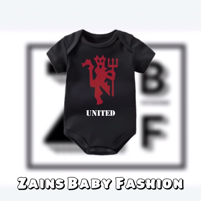 Kaos baju bayi Manchester United MU Club Bola CR7 Band jumper baby kids pendek tulisan usia 0 1 2 3 